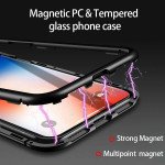 Wholesale Apple iPhone XS / X Fully Protective Magnetic Absorption Technology Transparent Clear Case (Black)